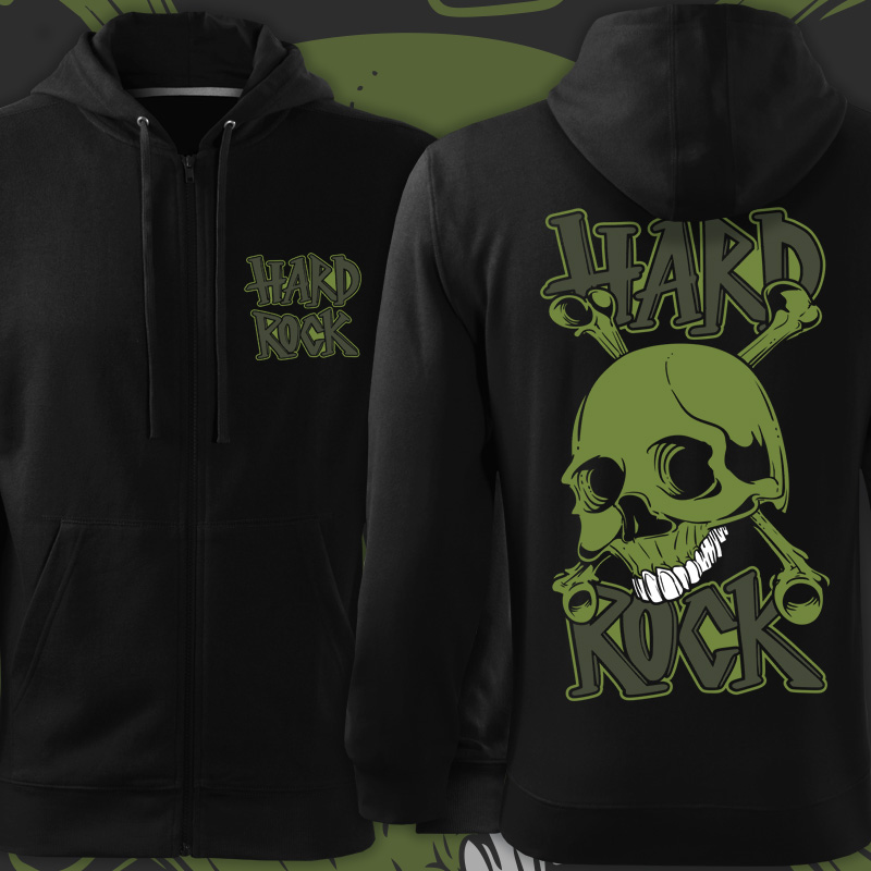 Mikina rock na zip pánská