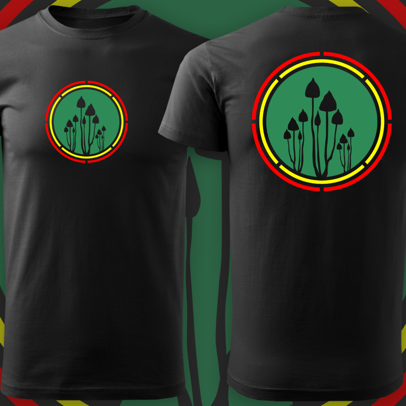 Tričko rasta magic mushrooms pánské 
