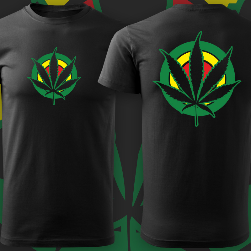 Tričko rasta ganja pánské 