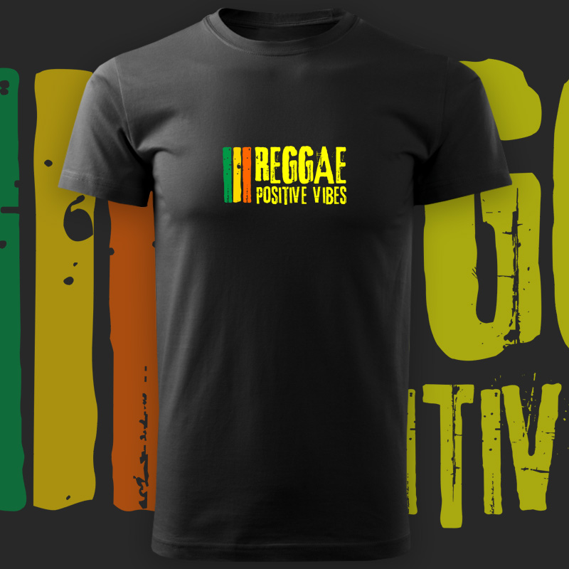 Tričko reggae positive vibes pánské