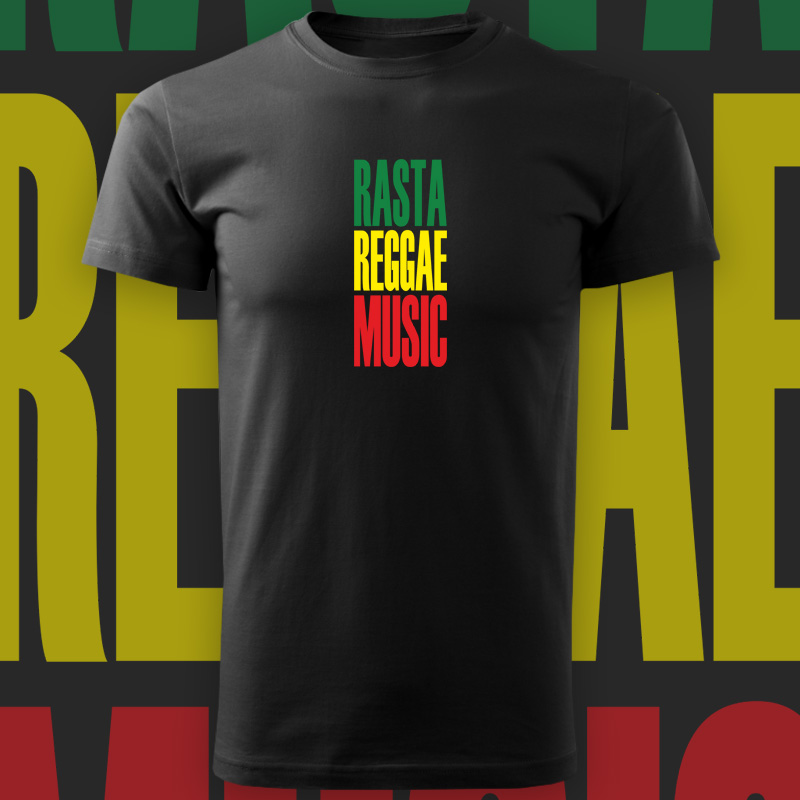 Tričko rasta reggae music pánské