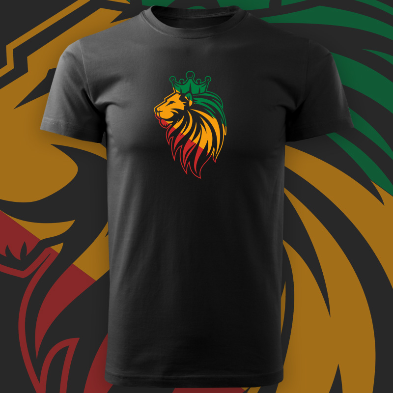Tričko rasta lion pánské