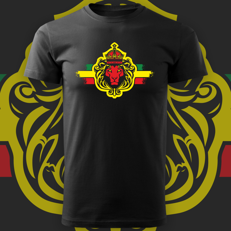 Tričko rasta lion pánské