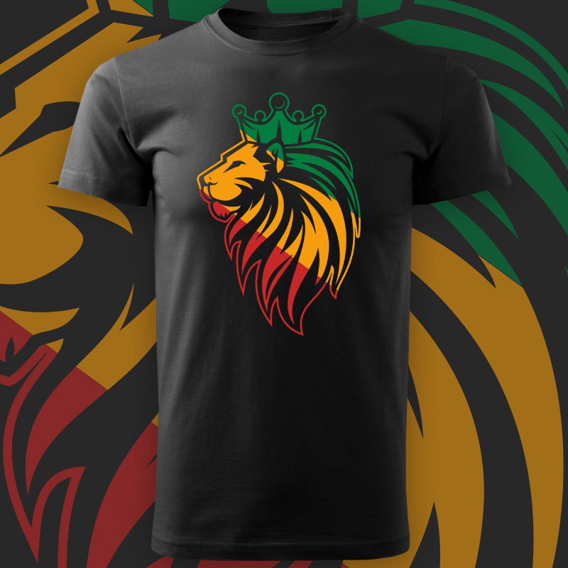 Tričko rasta lion pánské