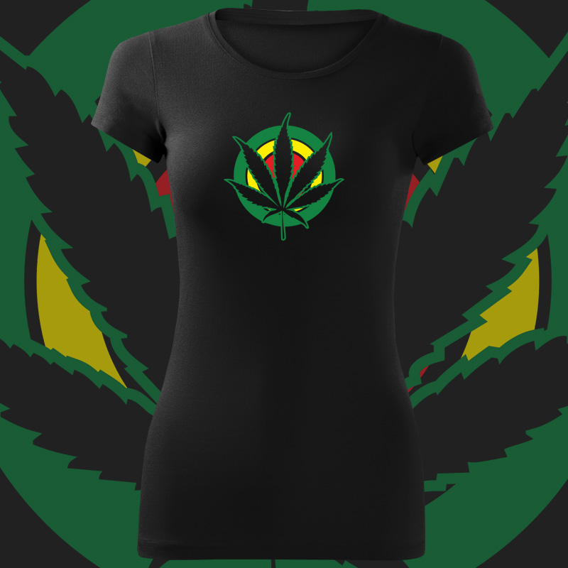 Tričko rasta ganja dámské