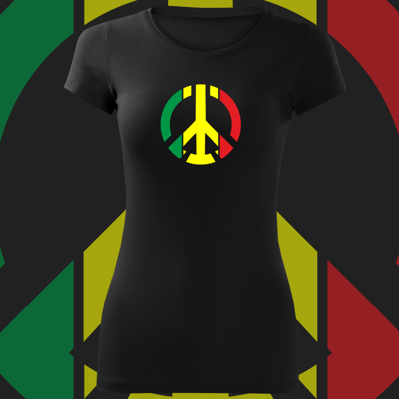 Tričko rasta peace dámské
