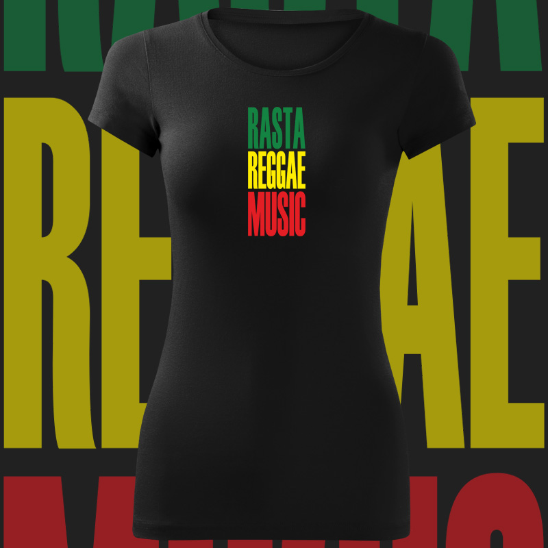 Tričko rasta reggae music dámské 