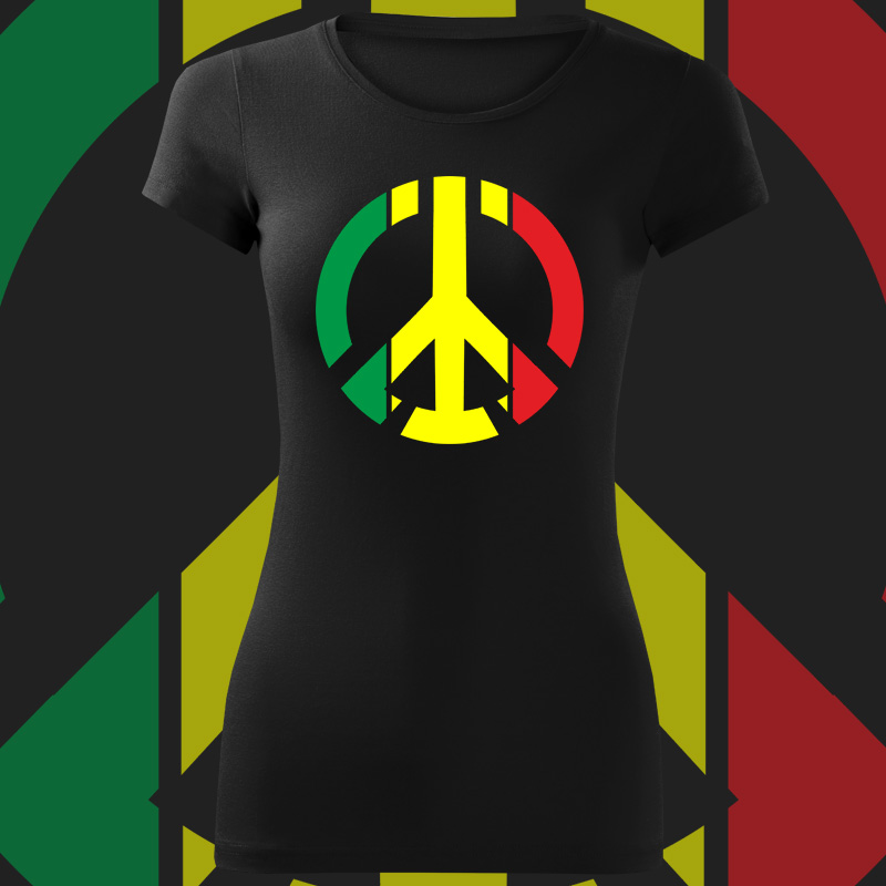 Tričko rasta peace dámské 