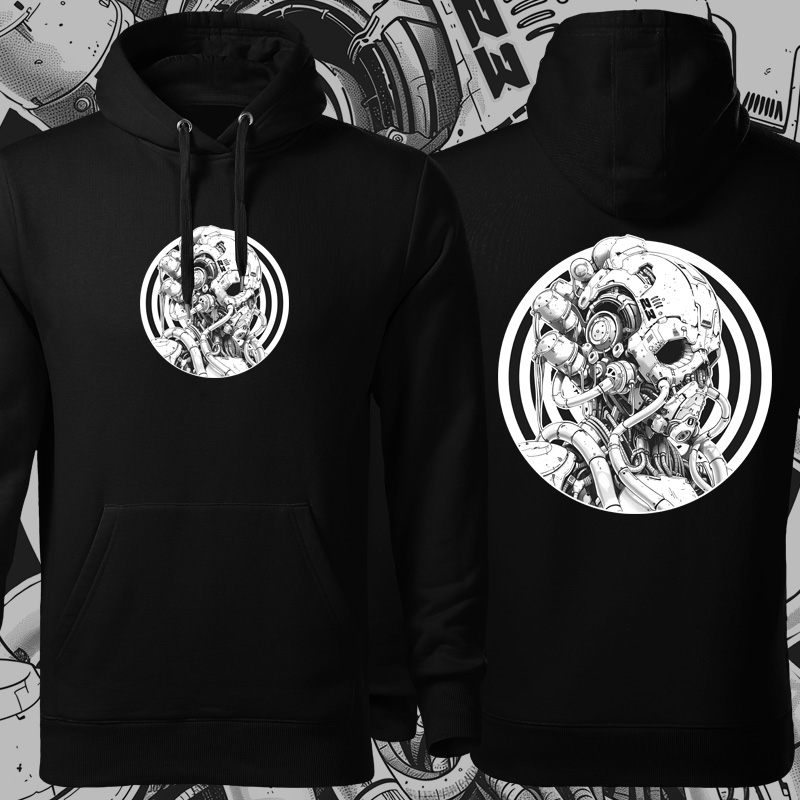 Mikina tekno pánská Robotic mask