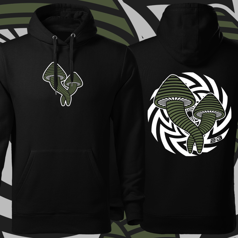 Mikina tekno pánská magic mushrooms