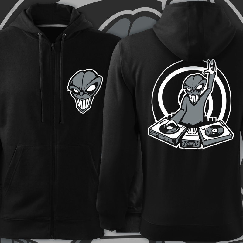 Mikina tekno na zip