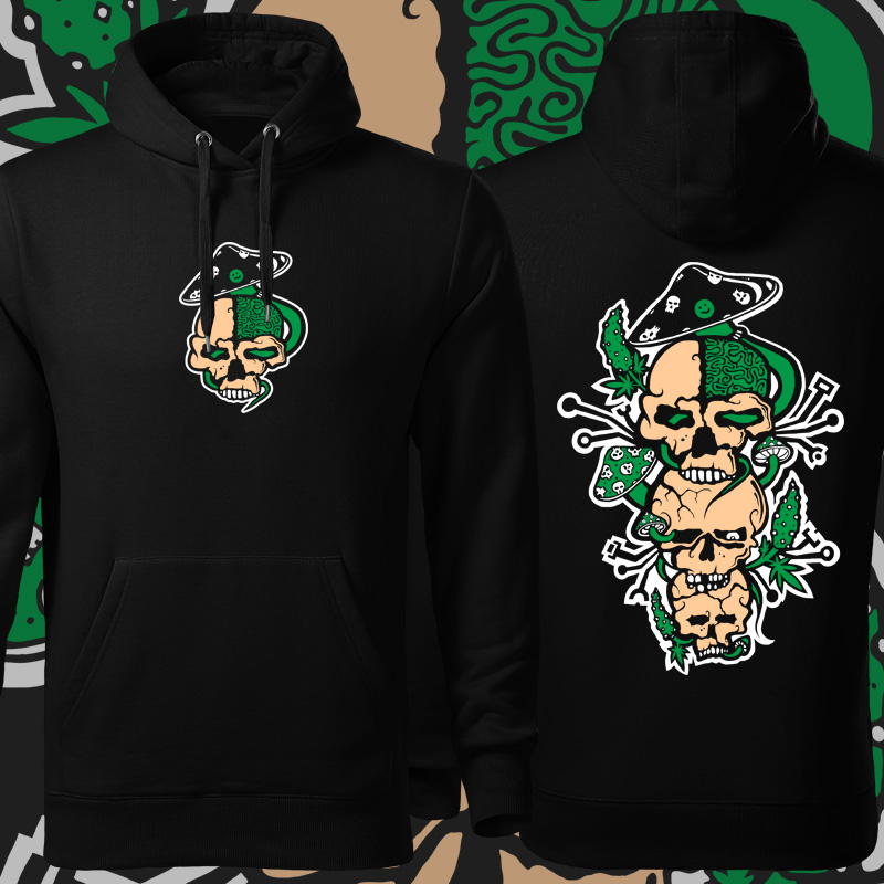 Mikina tekno pánská Skulls