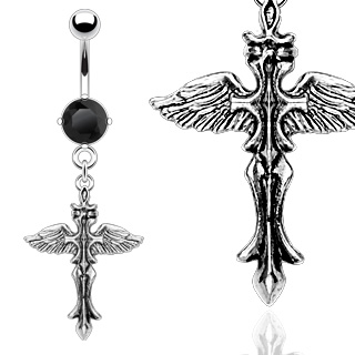 Piercing do pupíku černá