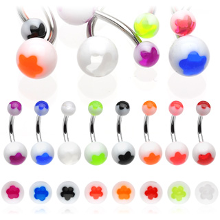 Piercing do pupíku oranžová
