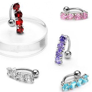 Piercing do pupíku růžová