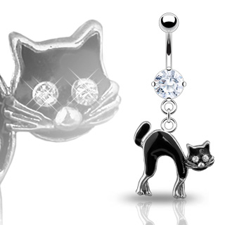 Piercing do pupíku kočka