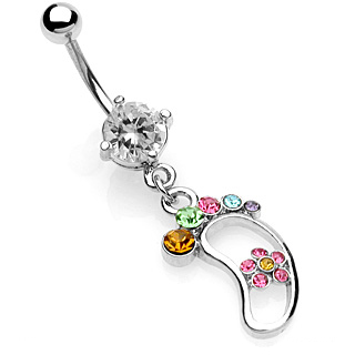 Piercing do pupíku noha