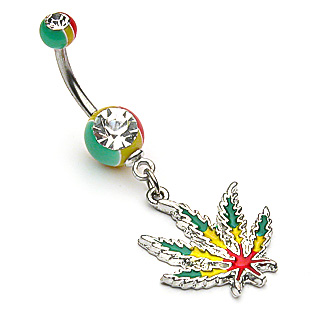 Piercing do pupíku marihuana