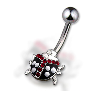 Piercing do pupíku beruška