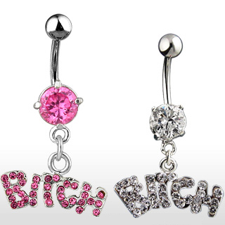 Piercing do pupíku růžová bitch