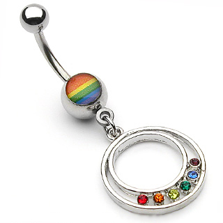 Piercing do pupíku pride