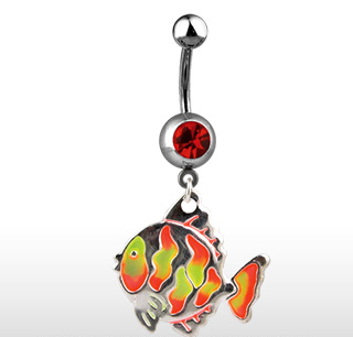 Piercing do pupíku ryba