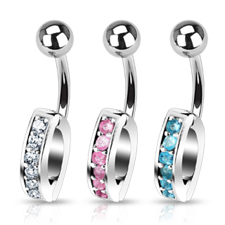 Piercing do pupíku růžová