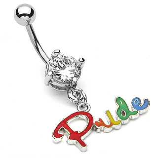 Piercing do pupíku čirá pride