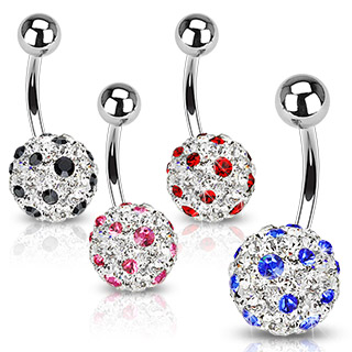 Piercing do pupíku čirá/červená