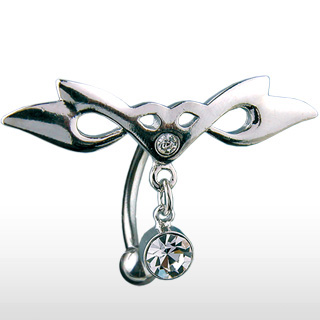 Piercing do pupíku čirá