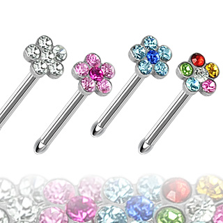 Piercing do nosu 0,8 mm růžová