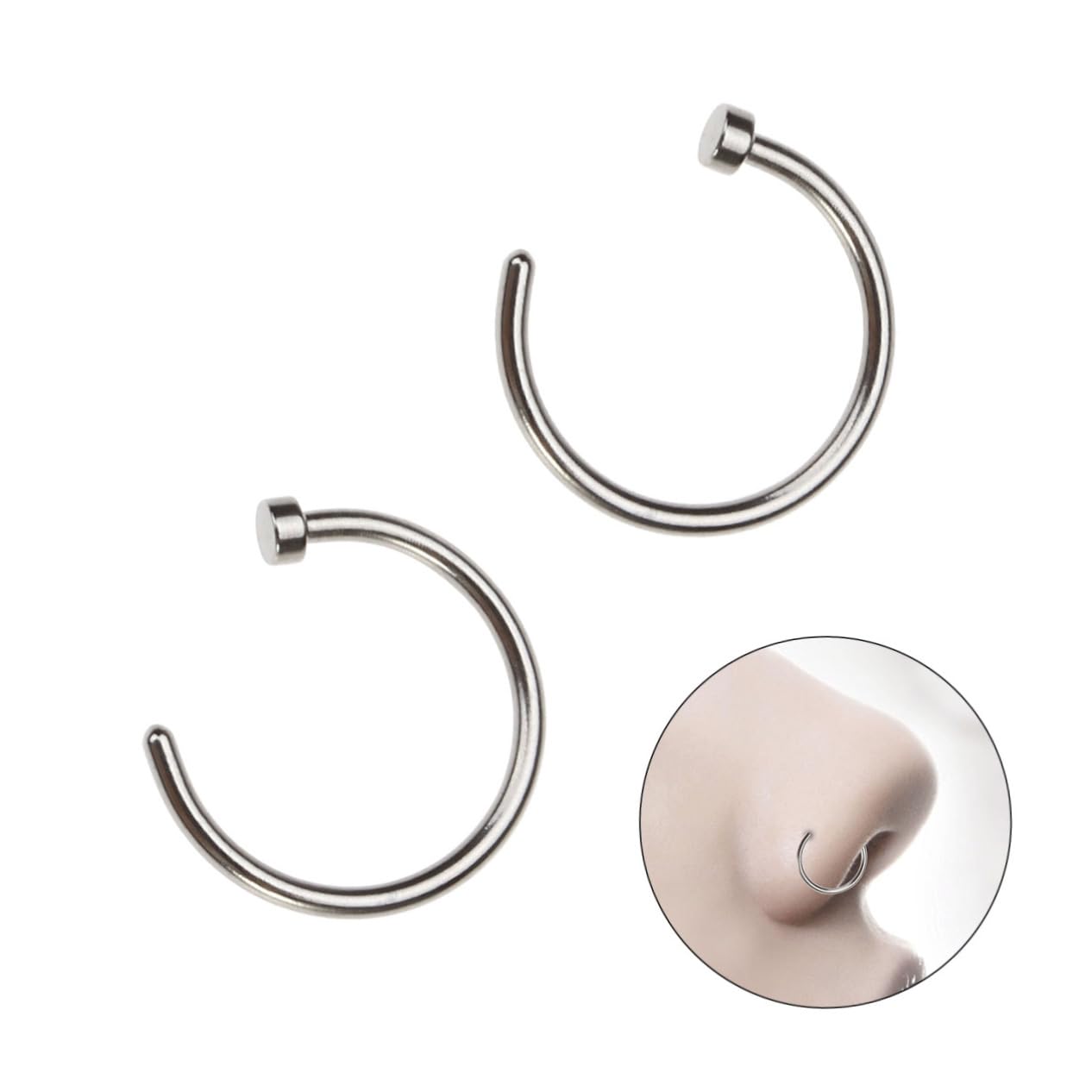 Piercing do nosu 1 x 10 mm 