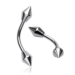 Piercing do obočí 1,2x10x4mm