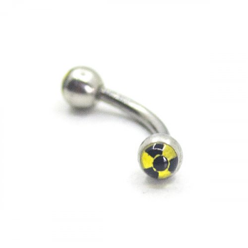 Piercing do obočí 1,2x10x4mm
