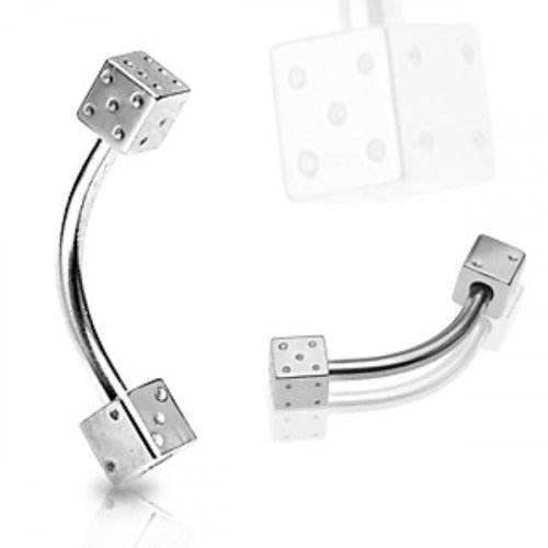 Piercing do obočí 1,6x10x4mm