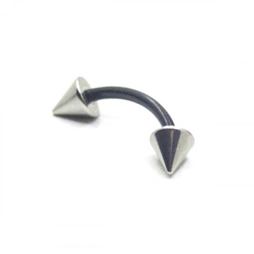 Piercing do obočí 1,2x10x(4x4)mm