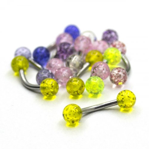 Piercing do obočí 1,2x8x4mm čirá