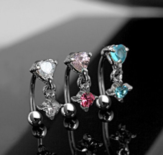 Piercing do obočí 1,2x10mm růžová