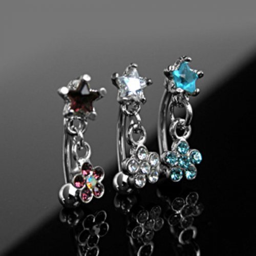 Piercing do obočí 1,2x10mm tyrkysová
