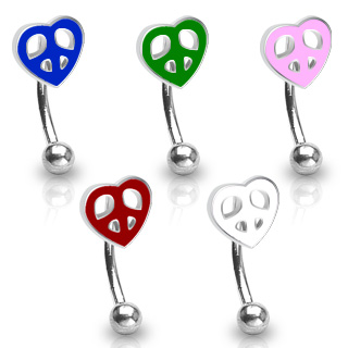 Piercing do obočí 1,2x8x3mm bílá