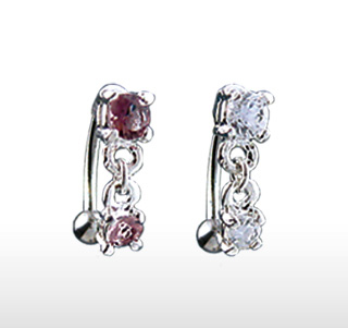 Piercing do obočí 1,2x8x3mm růžová