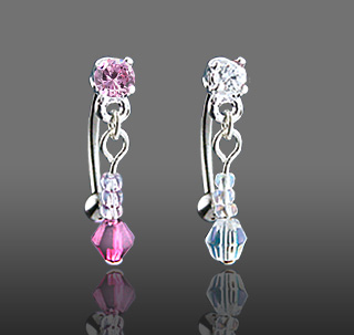 Piercing do obočí 1,2x8x3mm čirá