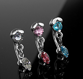 Piercing do obočí 1,2x8x3mm čirá