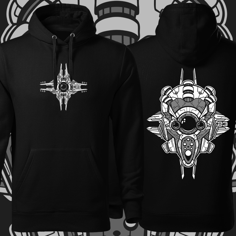 Mikina tekno pánská Robotic mask