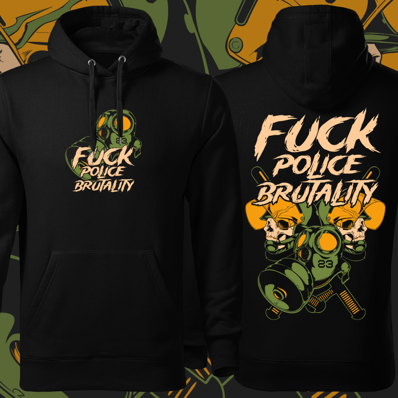 Mikina tekno pánská Fuck police brutality