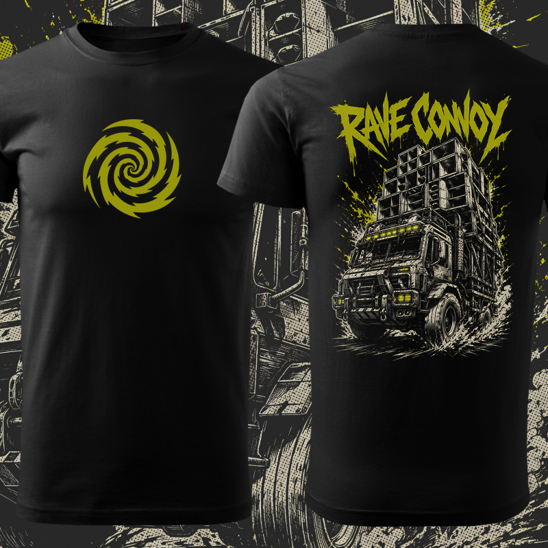 Tričko tekno pánské Rave convoy