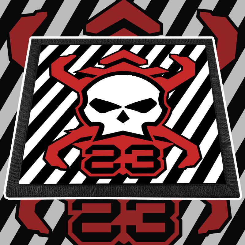 Nášivka tekno Skull 23