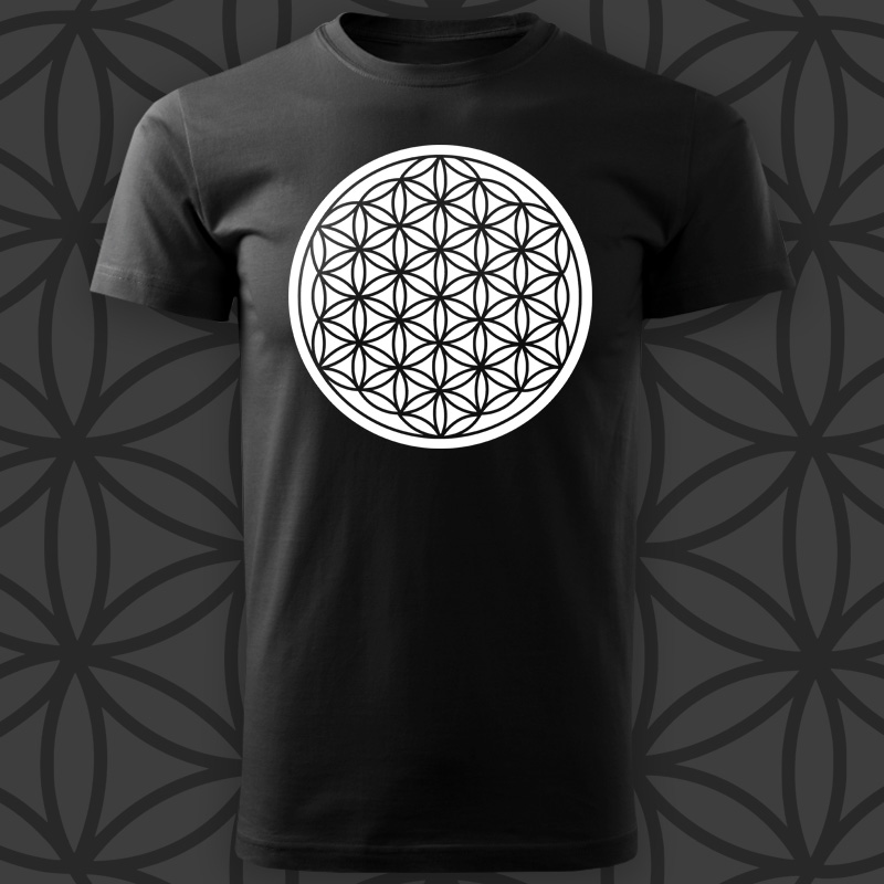Tričko tekno pánské Flower of life