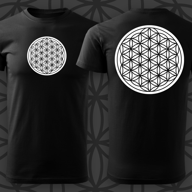 Tričko tekno pánské Flower of life