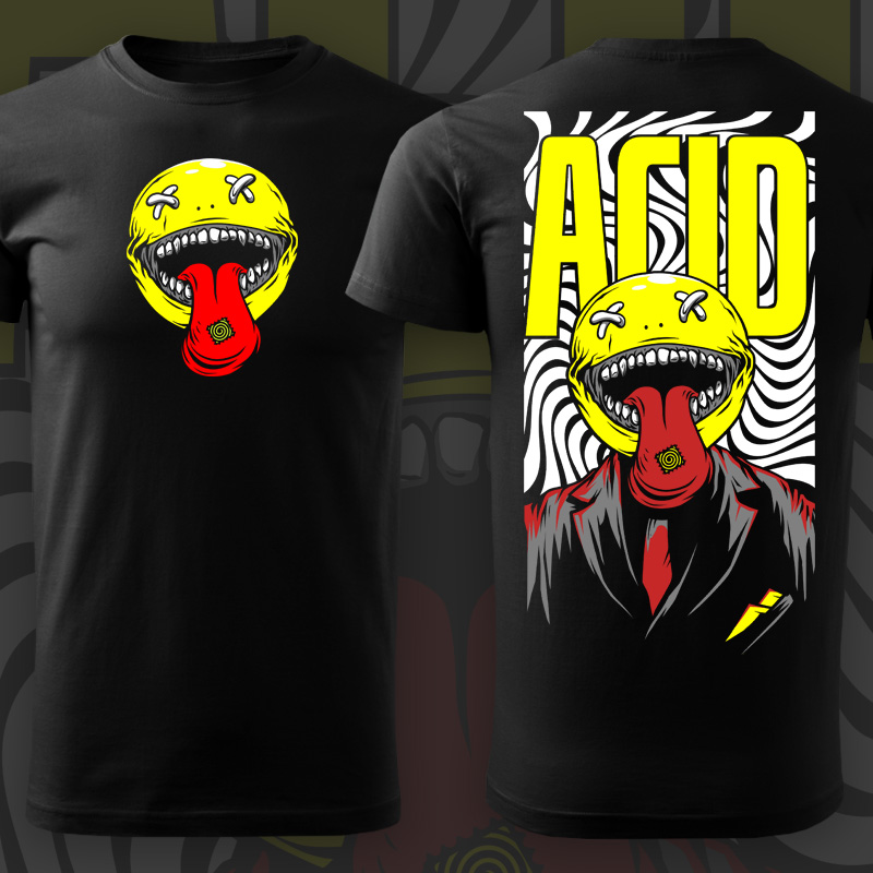 Tričko tekno pánské Acid smile